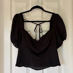 Abercrombie & Fitch Black Cropped Top